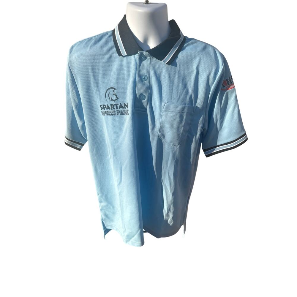Smitty’s performance mesh light blue umpire medium short sleeve shirt Baseball